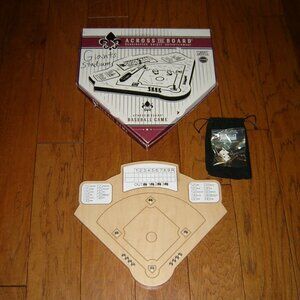Across The Board Wood Baseball Game, Handcrafted Unique Entertainment